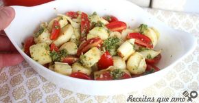 Palmito caprese fácil de fazer e extremamente saboroso
