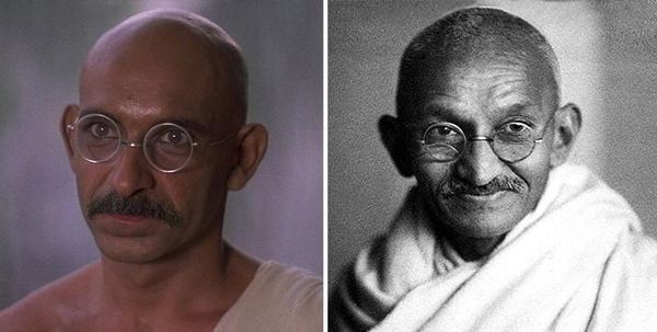 Ben Kingsley como Gandhi em Gandhi (1982)