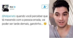 Felipe Neto provoca e Biel responde: ‘tá mexendo com a pessoa errada’