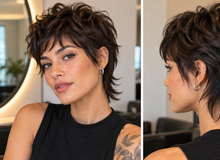 Featured side: O corte que mistura comprimento curto e pontas desconectadas sem parecer um pixie tradicional