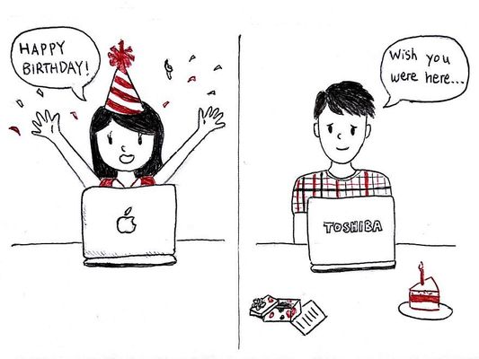 Dar um jeito para comemorar o aniversário à distância