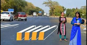 Artistas criam ‘faixa de pedestre 3D’ para alertar motoristas