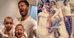 Com quatro filhas, pai compartilha rotina em família no instagram
