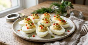 Elena, avó cozinheira: “Os ovos recheados mais saborosos não são feitos com atum, use 1 pimentão vermelho e um pedaço de picles.”