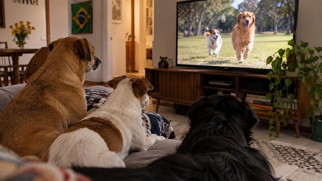 Estudos ajudam a entender como cães percebem animais nas telas.