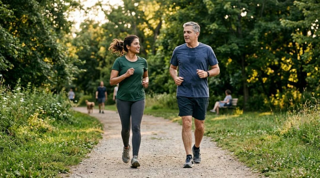 Caminhar todos os dias depois dos 50 é suficiente? Entenda por que exercícios de força duas vezes por semana ajudam a complementar a atividade.