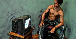 Artista usa tinta e fotografia para criar efeito de quadros expressionistas