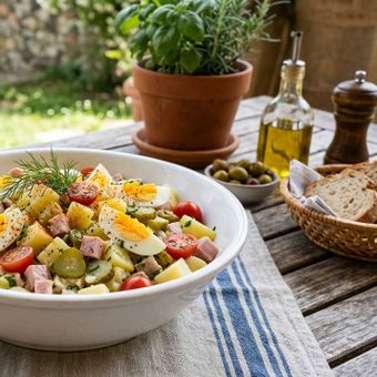 Featured mobile: Conchita, uma cozinheira de 83 anos: “Às vezes, em vez de salada russa, preparo salada piemontesa com batatas, presunto de York e tomates-cereja.”
