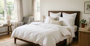 David Díaz, decorador: “Para fazer a cama parecer uma nuvem, você precisa começar por isto.”