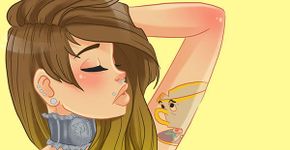 Artista cria série de ilustrações com princesas Disney tatuadas
