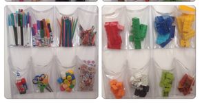 Economize organizando brinquedos em uma sapateira