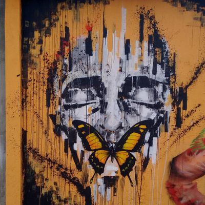 Graffiti na Avenida Pedro I, clicado por @welderpierre