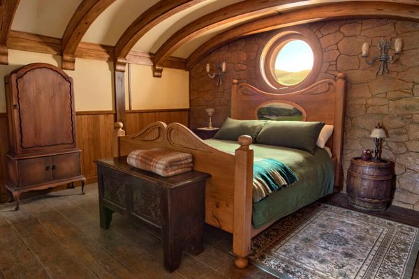 Quarto da casa The Millhouse, em Hobbiton, onde os hóspedes da ação do Airbnb poderão passar a noite 