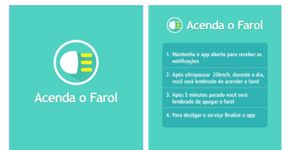 Conheça um app pra te lembrar de acender o farol na estrada!
