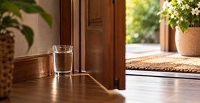 Colocar um copo de água atrás da porta em setembro: quem recomenda e para quê?