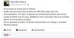Ela usou Facebook para achar dona de bolsa perdida com R$ 17 mil