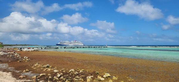 Vista da praia de Mahahual