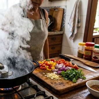 Featured mobile: Passar um cubo de gelo sobre a frigideira quente: por que é recomendado antes de grelhar legumes na sua casa