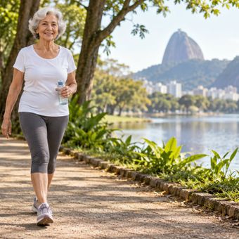 Featured mobile: Se uma pessoa com mais de 70 anos caminhar 20 minutos por dia, já começará a notar os benefícios