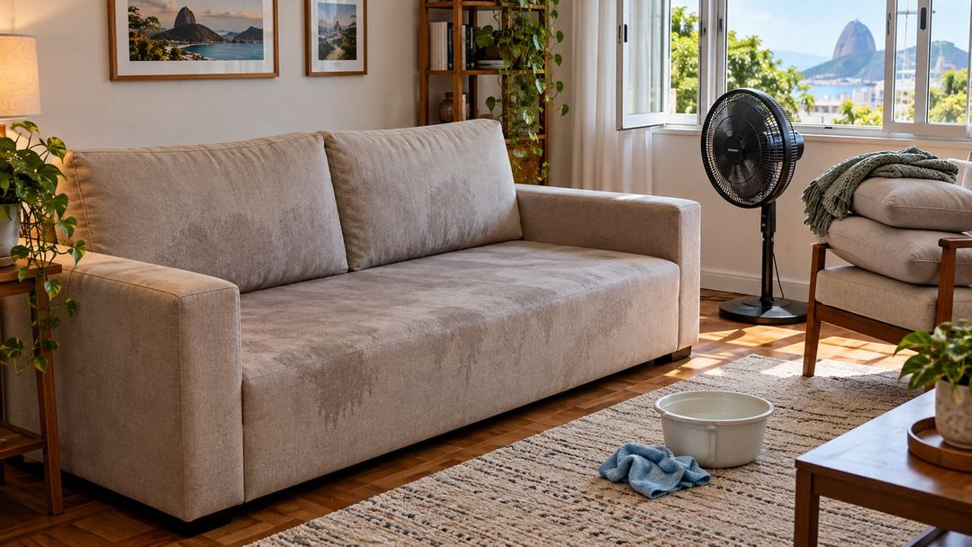 Secagem completa e ventilação reduzem o risco de manchas, odor abafado e espuma úmida – Imagem ilustrativa criada por inteligência artificial