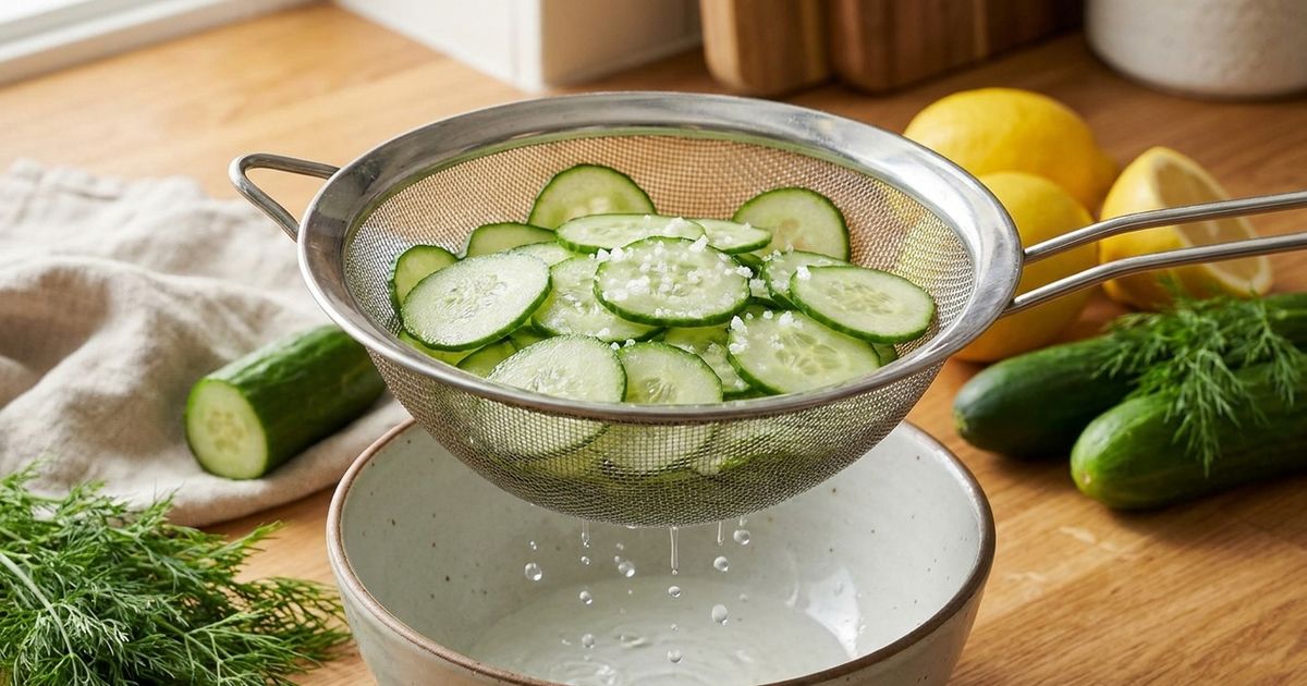 Por que salgar o pepino e deixar descansar antes de usar na salada: um passo que evita água no prato e melhora o sabor