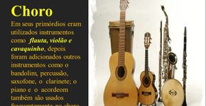 Os instrumentos do choro
