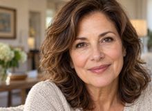 Featured side: Maquiadora: “A partir dos 50, se você tem os olhos castanhos, o delineador mais favorecedor costuma ser o marrom chocolate. A textura em creme é muito prática e simples de aplicar.”