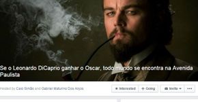 Estão fazendo eventos no Facebook para celebrar o Oscar de Leo DiCaprio