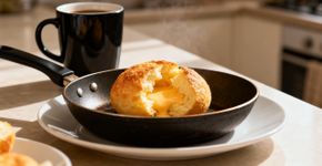 Pão de queijo de frigideira em 3 minutos pra salvar seu café