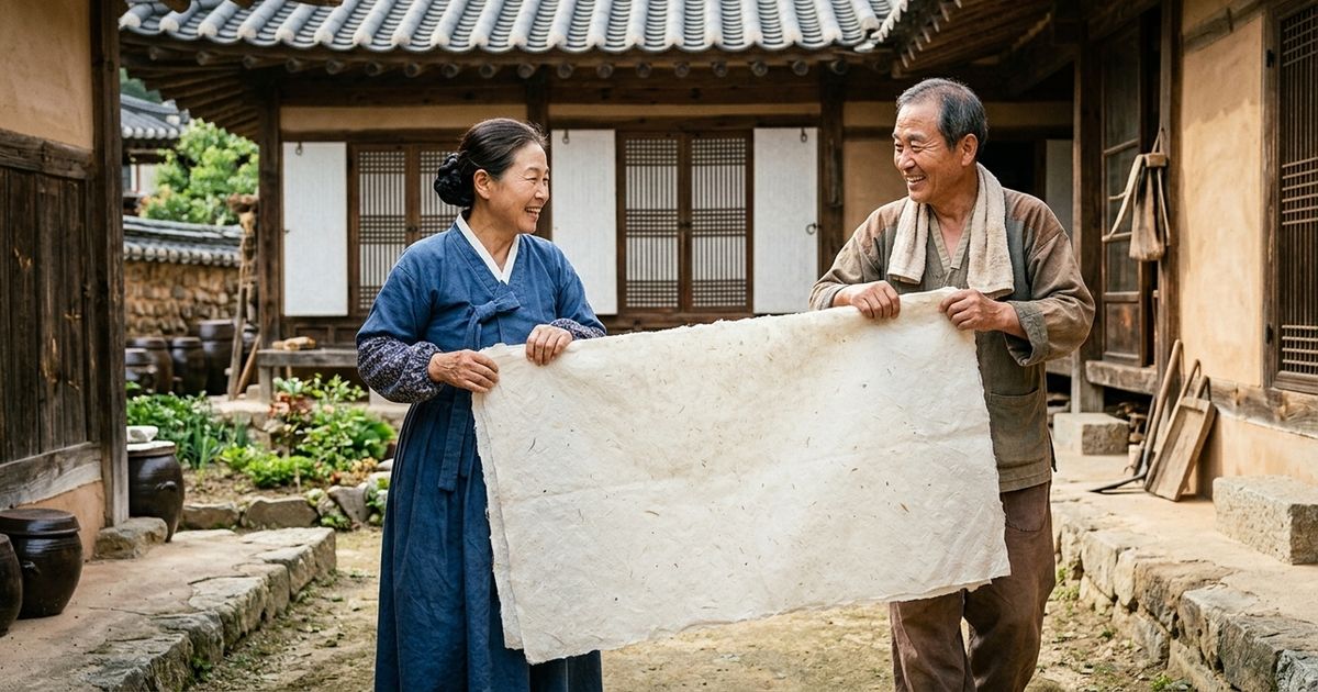 Provérbio coreano: “Até uma folha de papel fica mais leve quando duas pessoas a levantam juntas.”