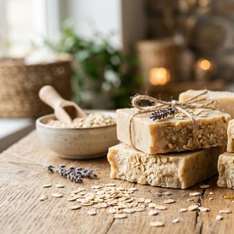 Featured mobile: Sabonete caseiro de aveia e mel: receita fácil e nutritiva para pele sensível e ressecada