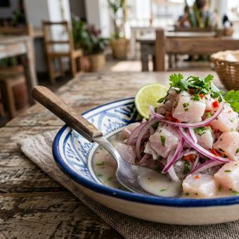 Featured mobile: Os peruanos concordam: “Para deixar o ceviche mais saboroso e com um sabor equilibrado, o segredo é deixar o peixe marinar no limão pelo tempo exato.”
