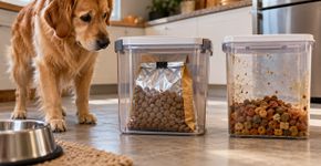 O erro que muitos tutores cometem ao guardar a ração do cachorro depois de abrir o pacote