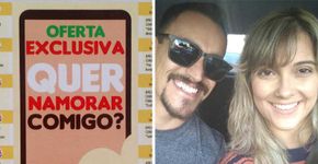 Ela fez o pedido de namoro com uma cartela do Burger King