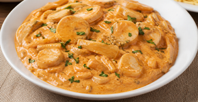 Estrogonofe de palmito vegetariano: cremoso e fácil de fazer