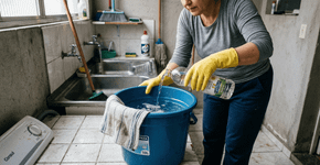 Por que recomendam adicionar vinagre à água para limpar pisos?