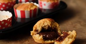 Cupcake de Cenoura recheado com brigadeiro