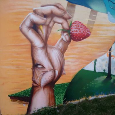 Graffiti na Avenida Antônio Carlos, clicado por @welderpierre