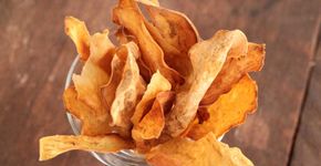 Chips de batata-doce assados
