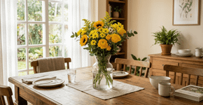 Por que se deve colocar flores amarelas no centro da mesa de jantar