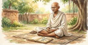 Mahatma Gandhi, o pacifista indiano: “A felicidade é quando o que você pensa, o que você diz e o que você faz estão em harmonia.”