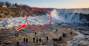 As Cataratas do Niágara quase pararam de correr em 1848, e moradores chegaram a caminhar pelo leito onde normalmente passavam enormes volumes de água