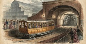 Em 1864, londrinos pagavam para entrar num trem que era literalmente sugado por um túnel usando pressão de ar