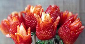 Para presentear: aprenda a fazer um buquê de flores de morangos