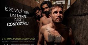 Série fotográfica troca animais por pessoas na fila de matadouro