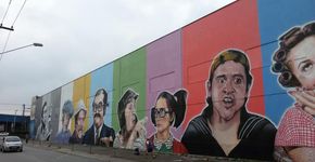 Chaves e sua turma ilustram mural de 80 metros em SP