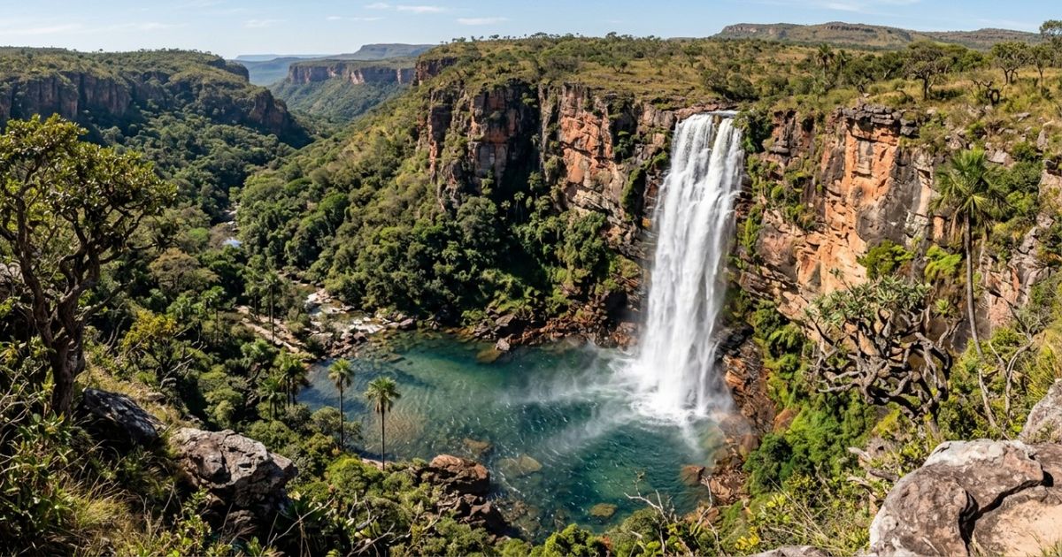 Quase 198 mil hectares de Cerrado entre chapadões, vales e nascentes de grandes rios: o parque mineiro onde a Casca d’Anta forma a primeira cachoeira do São Francisco, com 186 metros de queda livre