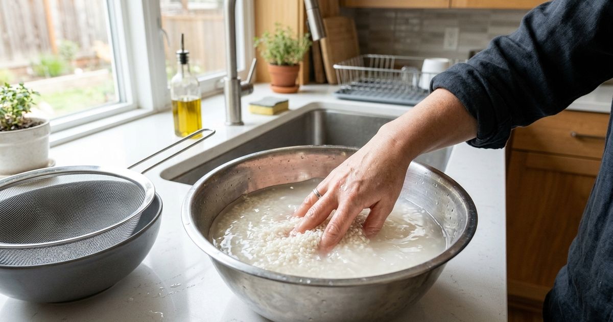 Os chefs japoneses concordam: o arroz mais soltinho não é feito com mais água, mas sim com o controle correto da lavagem antes do cozimento