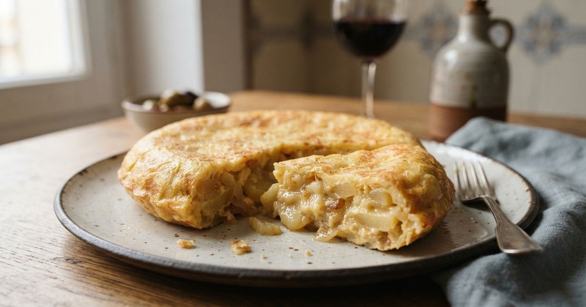 Para uma tortilla perfeita, as batatas não são fritas até dourar, mas sim cozidas lentamente com um ingrediente especial