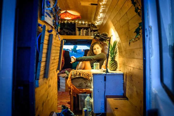 Interior da van